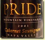 2001 Pride Cabernet Sauvignon