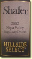 2002 Shafer Hillside Select Cabernet Sauvignon