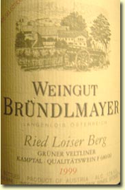 1999 Brundlmayer Loiser Berg Gruner Veltliner
