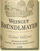 1998 Brundlmayer Gruner Veltliner Beerenauslese