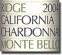 2004 Ridge Santa Cruz Mtns. Chardonnay Monte Bello