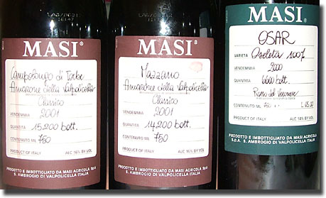 TASTING NOTES FROM THE UNDERGROUND Mostly Masi Redux