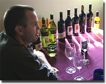 Ian Hongell and a lineup of Lehmann wines - photo by Brian Batridge