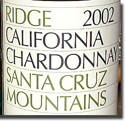 '02 Ridge Santa Cruz Mountains Chardonnay